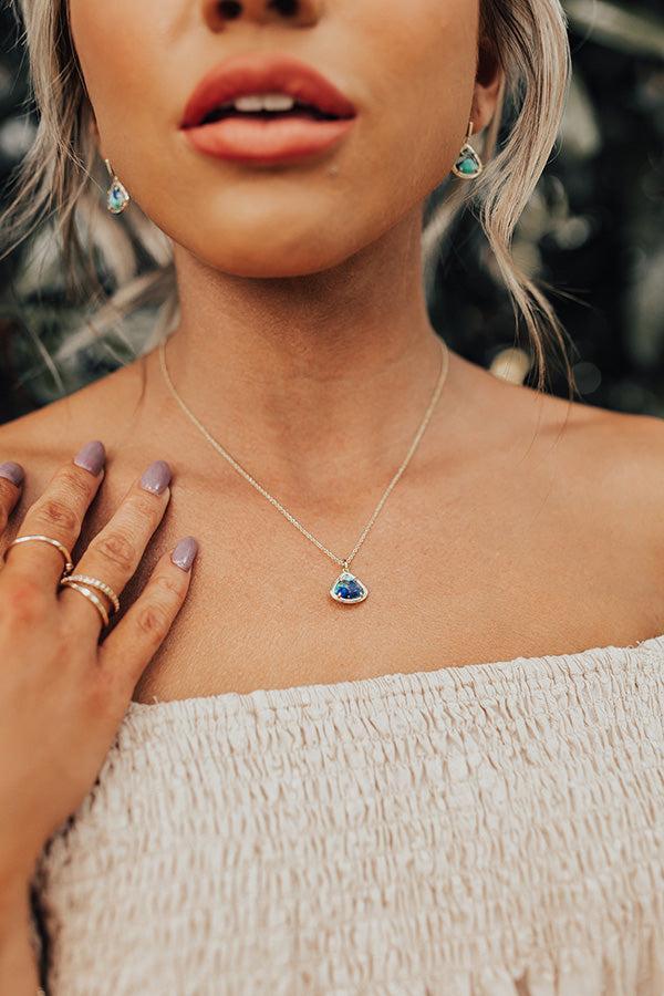 Kendra Scott Kendall Gold Pendant Necklace in Bronze Veined Lapis Turquoise Magnesite Product Image