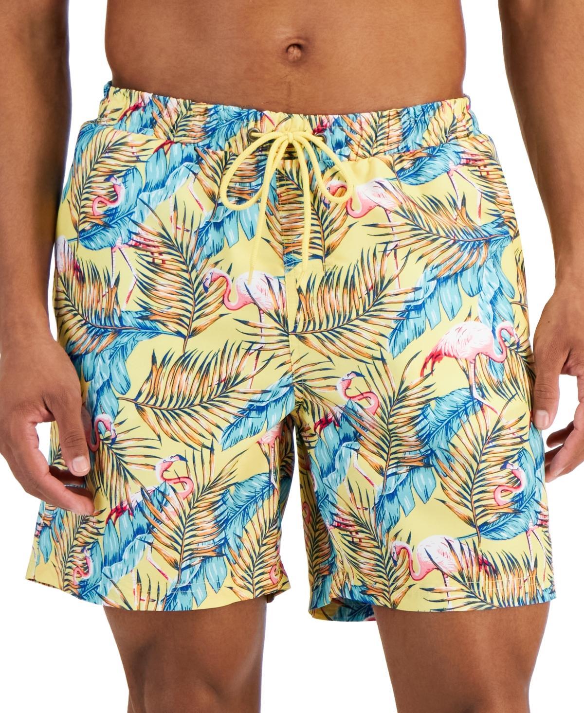 Club Room Mens Flamingo Print 7 Swim Trunks, Created for Macys Product Image