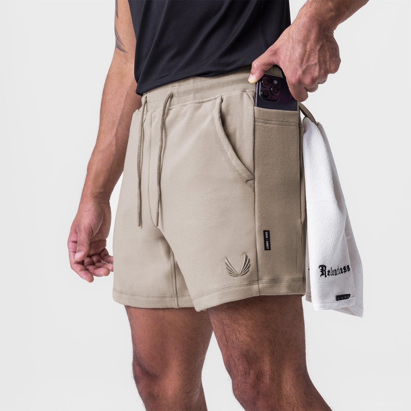 0867. Tech-Terry™ Sidelock Sweat Short -  Sand Smoke Product Image