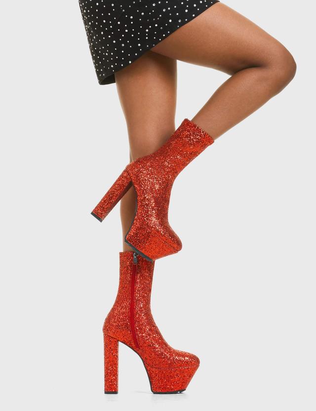 Bling Platform Ankle Boots Product Image