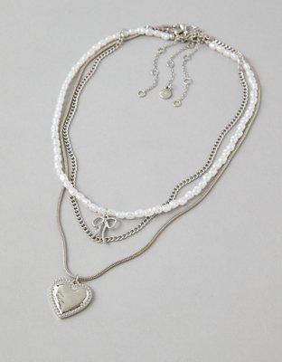 AEO Heart Necklace 3-Pack Product Image