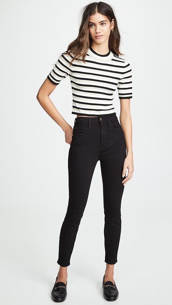 FRAME Ali High Rise Skinny Cropped Cigarette Jeans | Shopbop Product Image