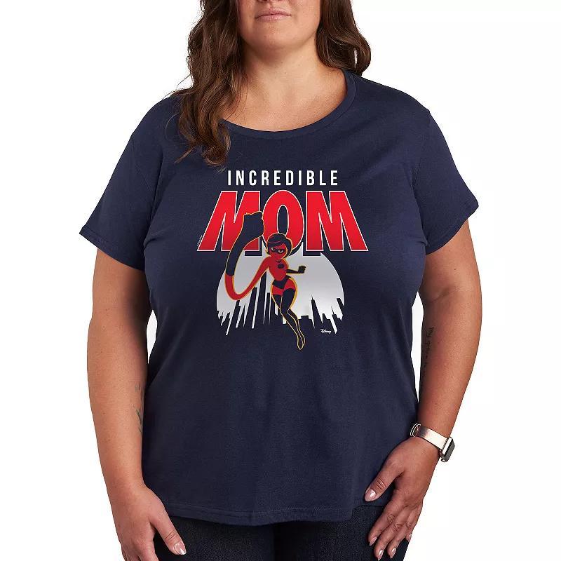 Disney / Pixars The Incredibles Plus Mom Graphic Tee, Womens Blue product image