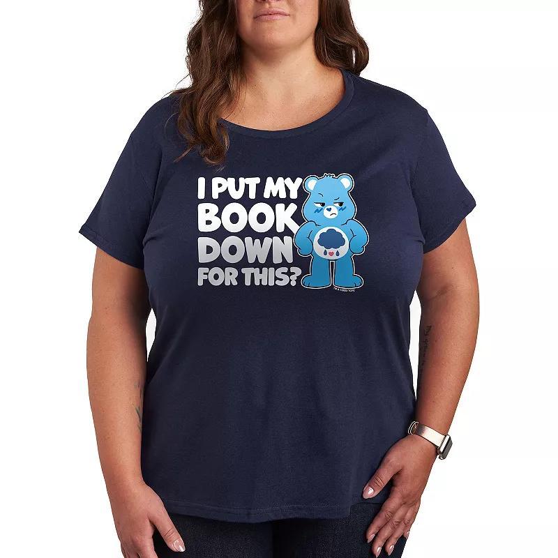 Plus Care Bears I Put My Book Down Graphic Tee, Womens Heather Grey Product Image