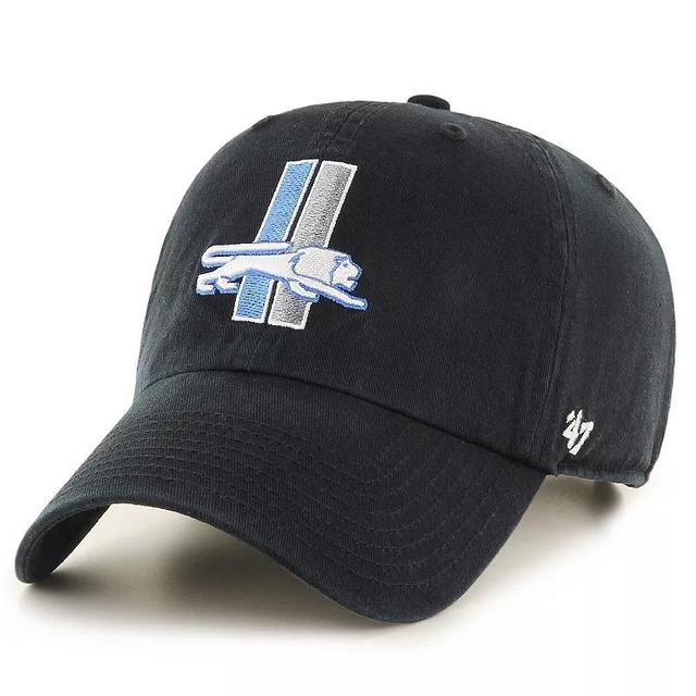 Mens Black Detroit Lions Clean Up Legacy Adjustable Hat Product Image