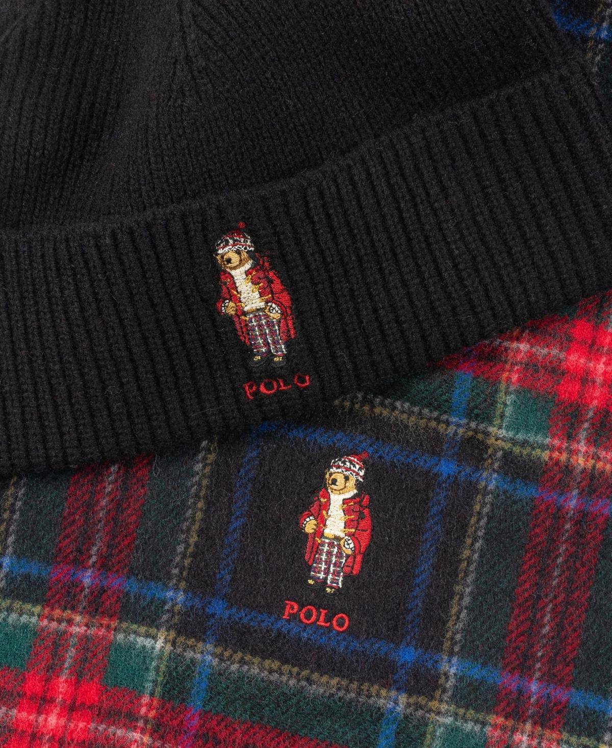 POLO RALPH LAUREN Men's Tartan Bear Boxed Gift Set In Black,multi Product Image