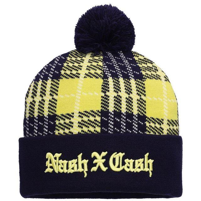 Mens Mitchell & Ness Navy Nashville SC x Johnny Cash Cuffed Knit Hat with Pom, Mls Blue Product Image