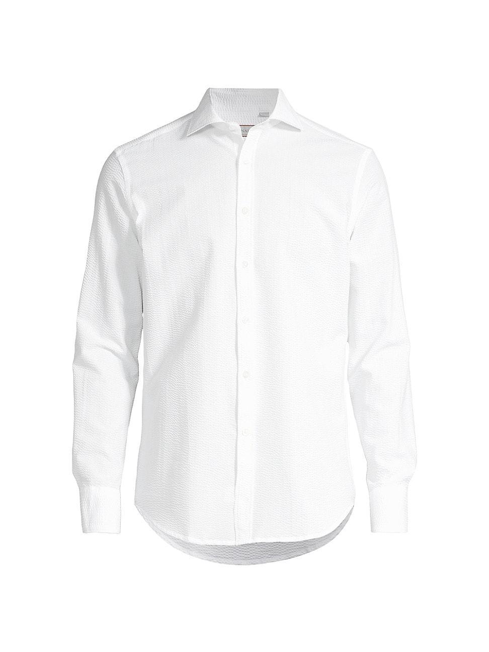 Mens Seersucker Sport Shirt Product Image