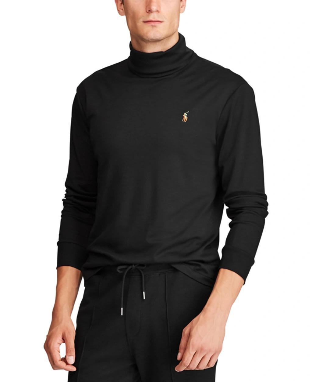 Mens Cotton Turtleneck Long-Sleeve T-Shirt Product Image