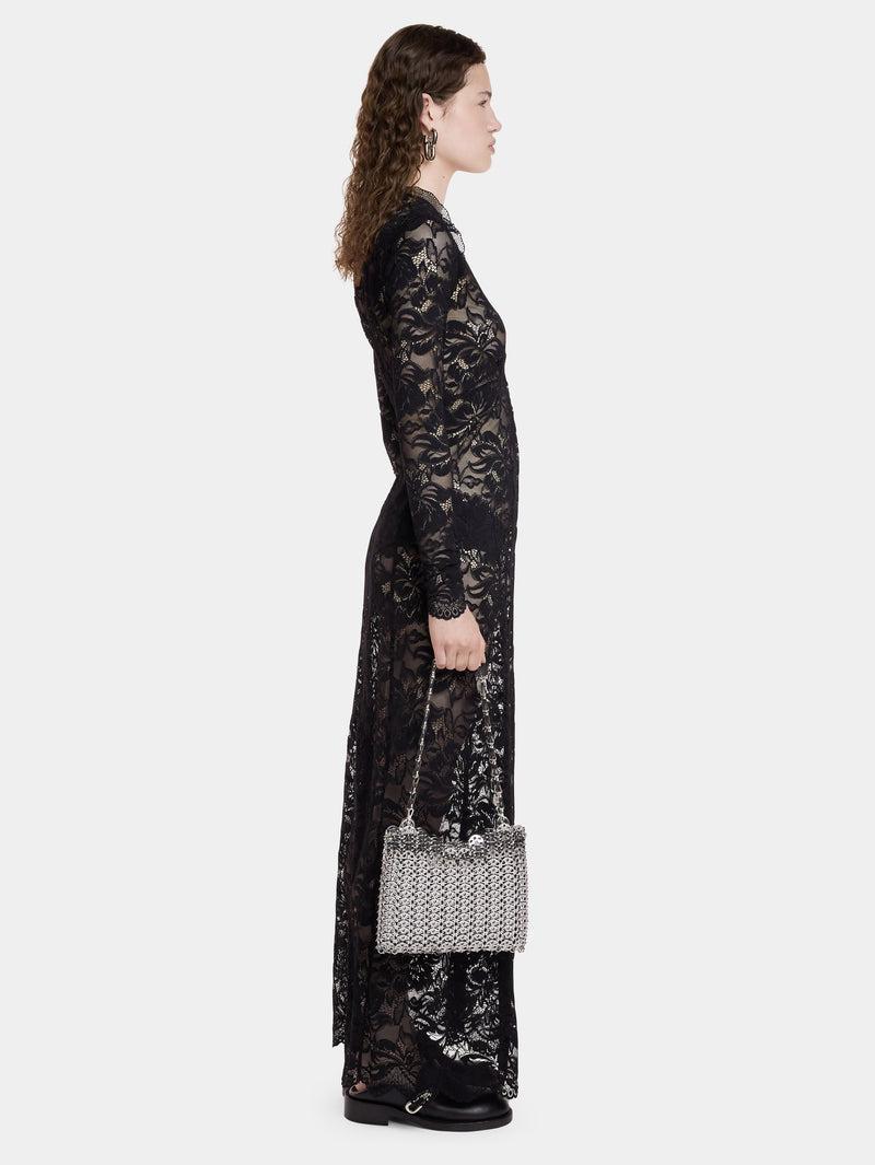 BLACK LONG DRESS IN LACE Product Image