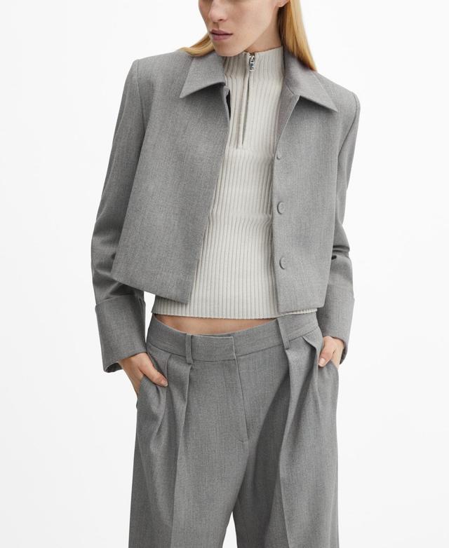 Women's Cropped Suit Jacket Product Image