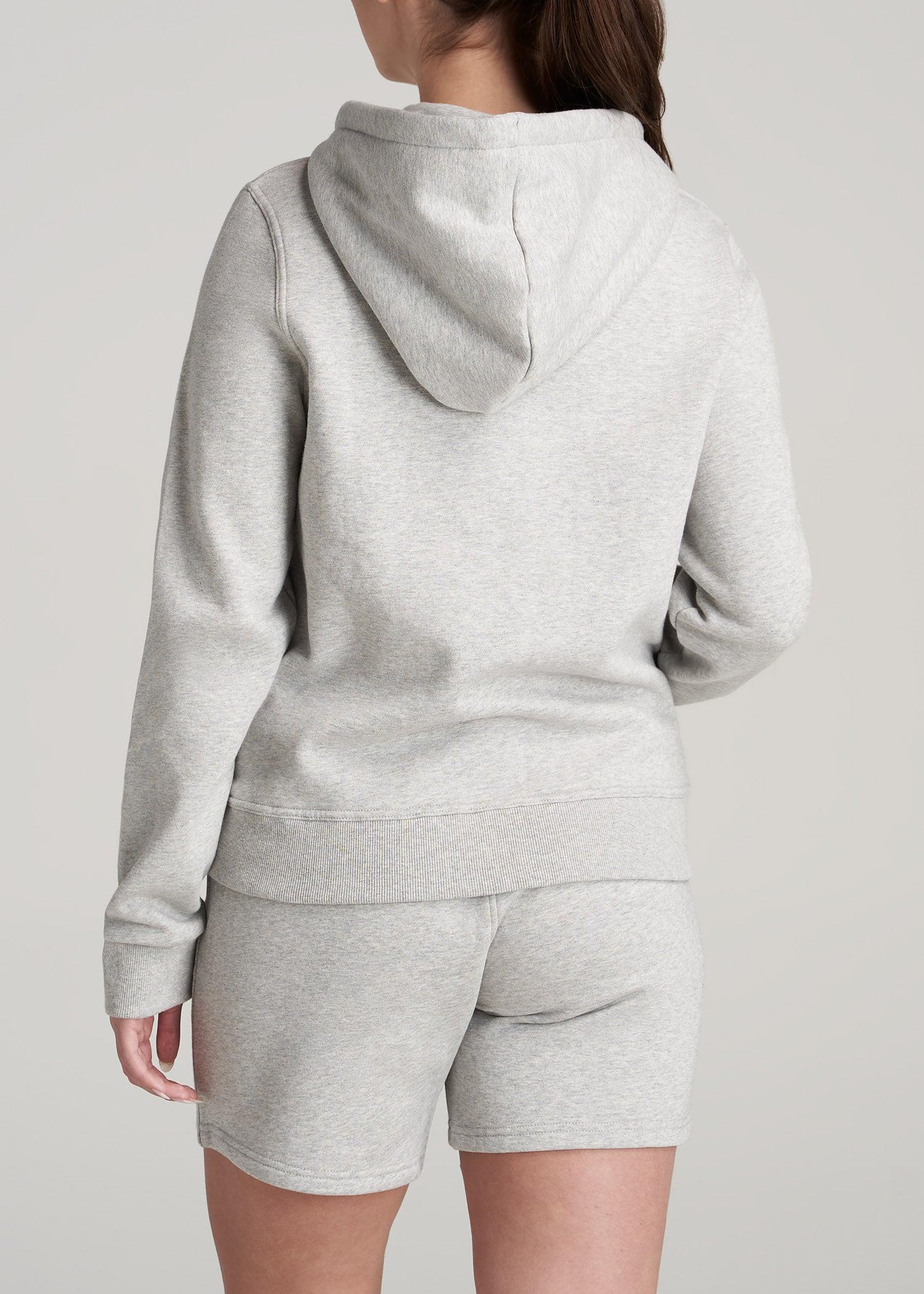 Wearever Fleece Full-Zip Women's Tall Hoodie in Grey Mix Female Product Image