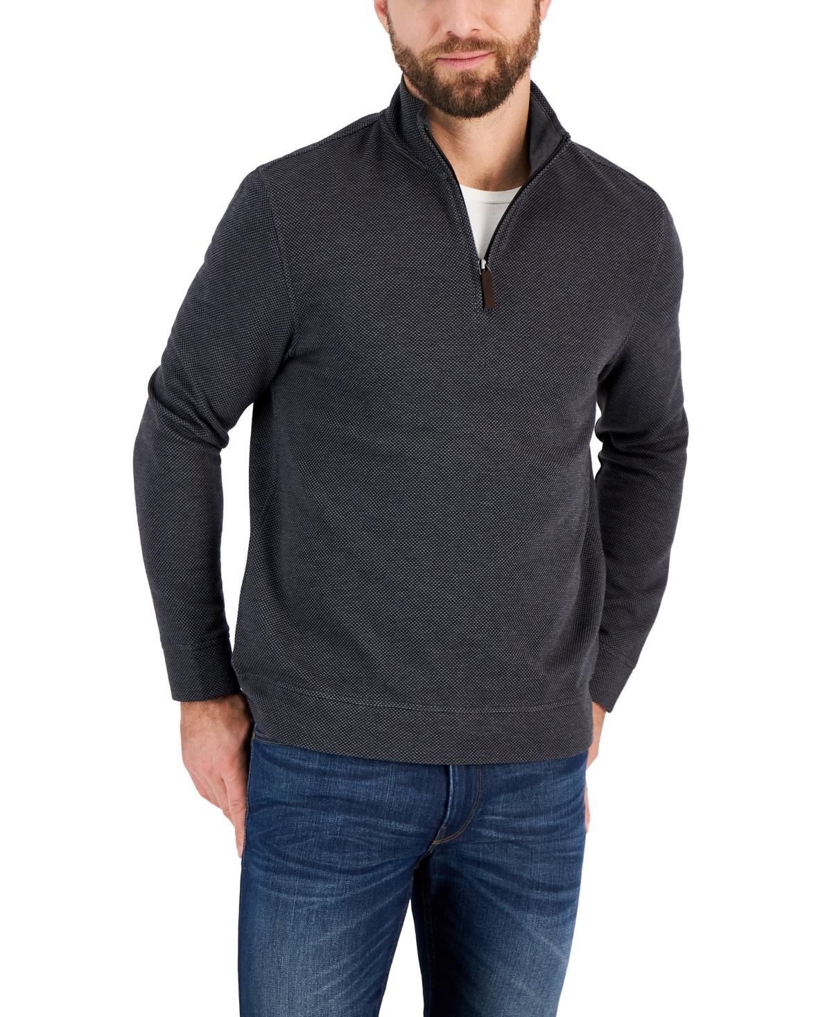 Club Room Mens Birdseye Quarter-Zip Pullover, Created for Macys Product Image