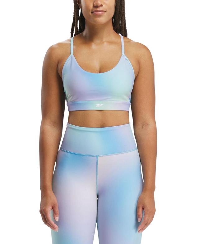 Reebok Womens Lux Bold Ombre Strappy-Back Sports Bra Product Image