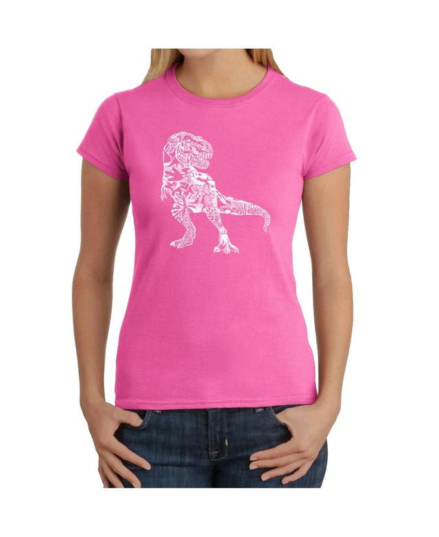 Womens Word Art T-Shirt - Dinosaur Words and Pictures Product Image