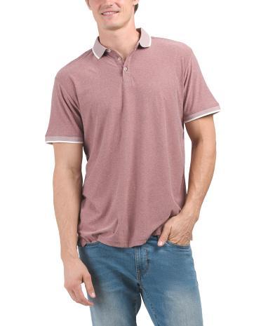 Super Soft Ribbed Collar Polo T-shirt for Men Product Image