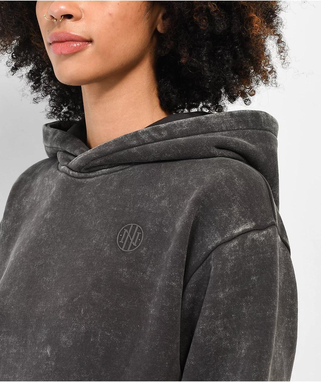 Ninth Hall Fundamentals Black Wash Relaxed Hoodie Product Image