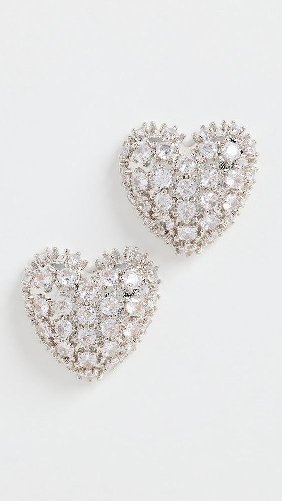 Justine Clenquet Heart Crystal Earrings | Shopbop Product Image