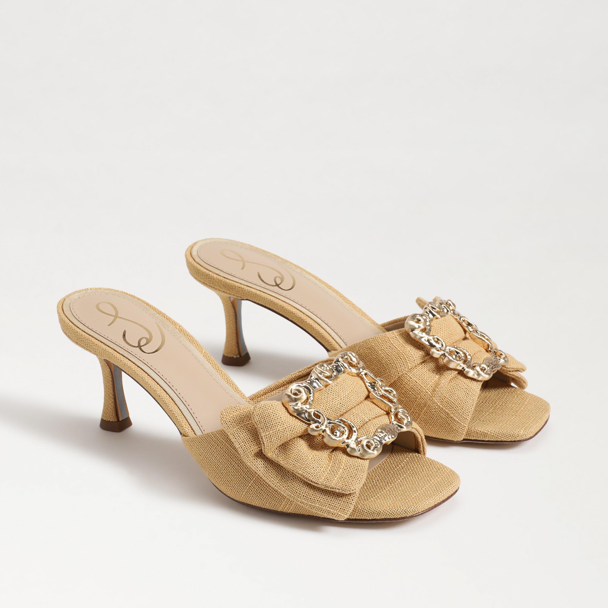 Sam Edelman Pietra Canvas Buckle Detail Dress Mule Sandals Product Image