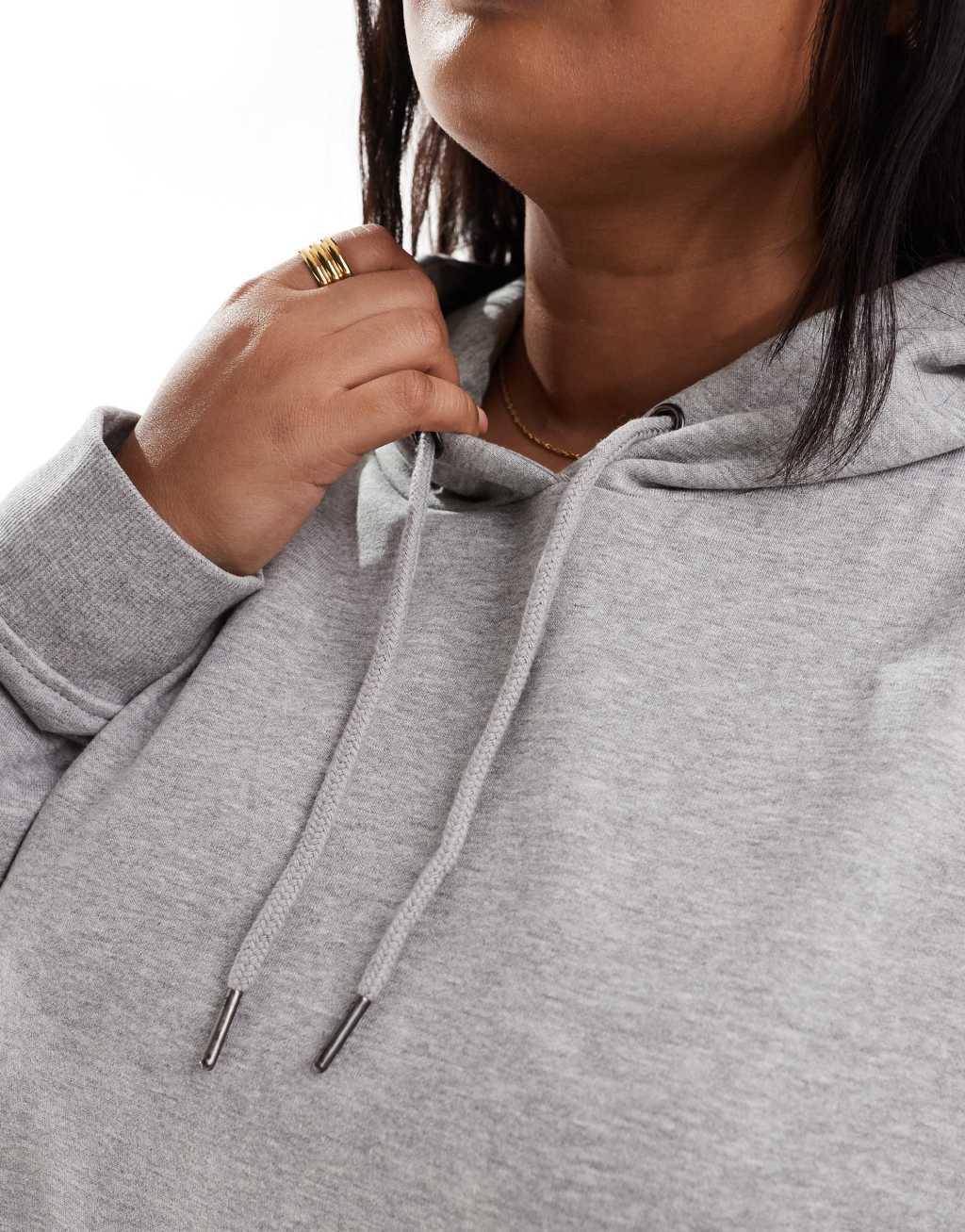 ASOS DESIGN Curve oversized hoodie in heather gray Product Image