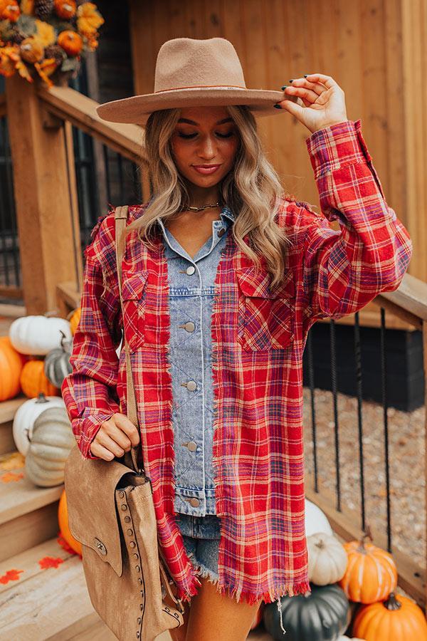 Cool Weather Inclined Plaid Top Product Image