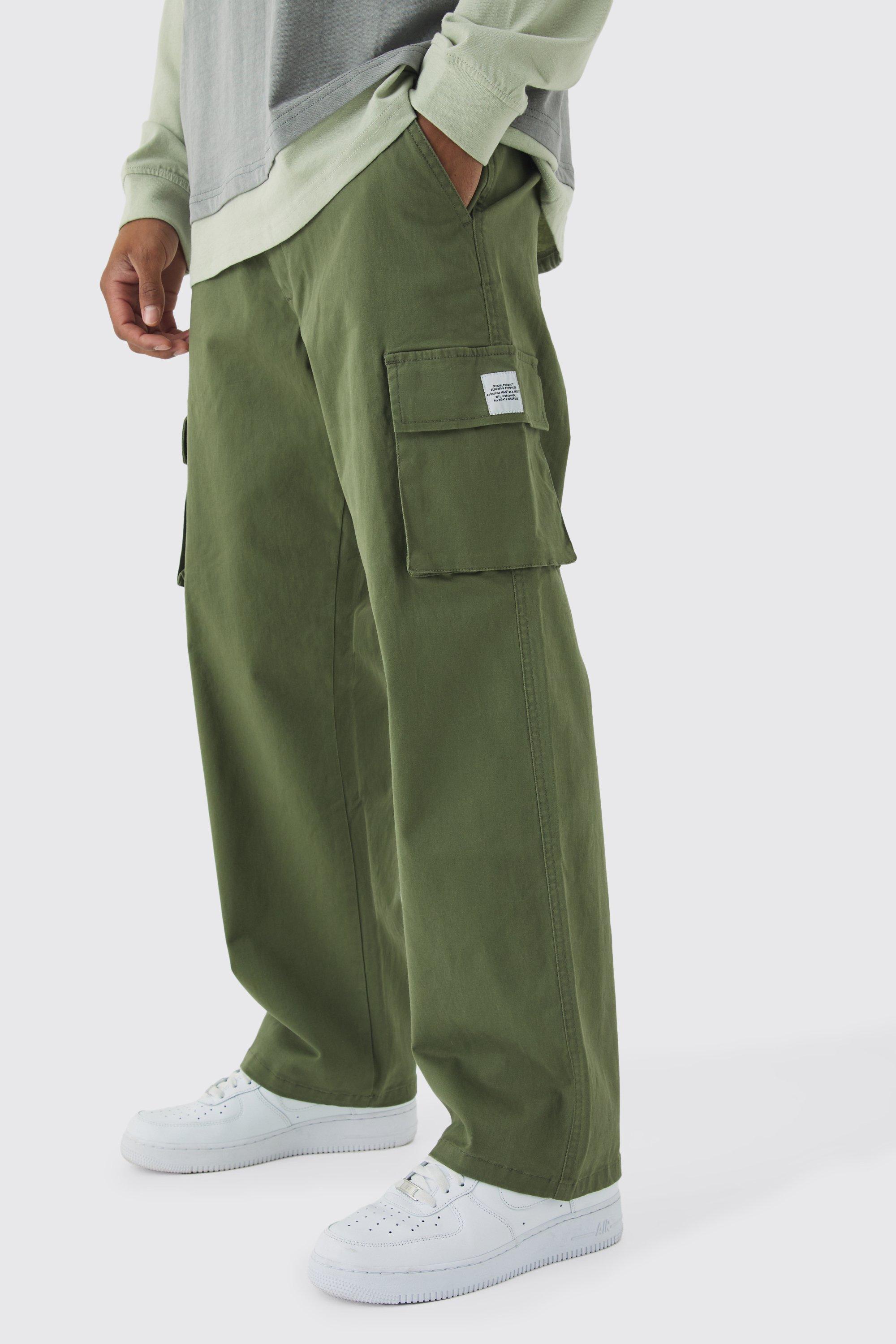 Relaxed Fit Fixed Waist Woven Tab Cargo Pants | boohooMAN USA Product Image