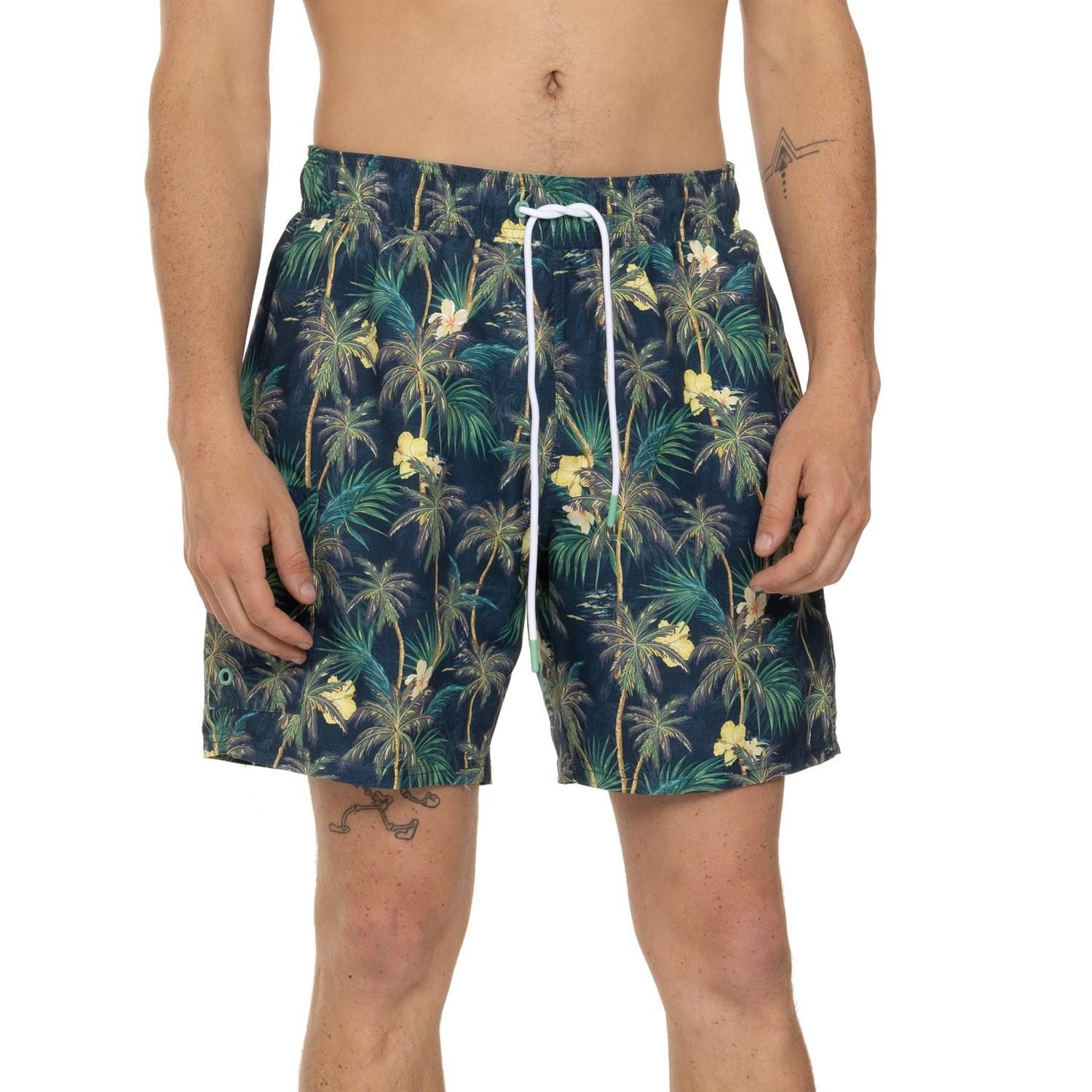 HAVANA JIM Printed Base Palm Swim Shorts Product Image