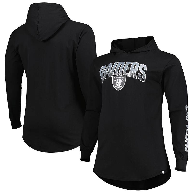 Mens Fanatics Branded Black Las Vegas Raiders Big & Tall Front Runner Pullover Hoodie Product Image