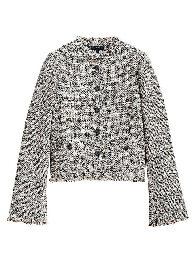 rag & bone Carmen Tweed Jacket Blackwht 12 Product Image