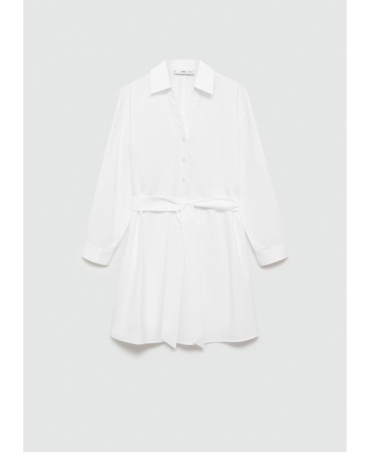 Mango Womens Bow Shirt Dress Product Image