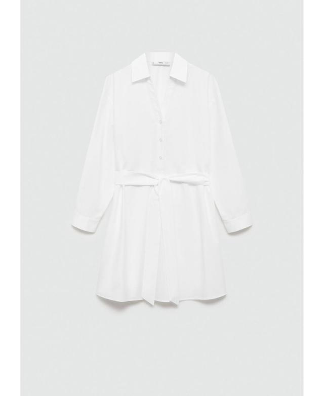 Mango Womens Bow Shirt Dress Product Image