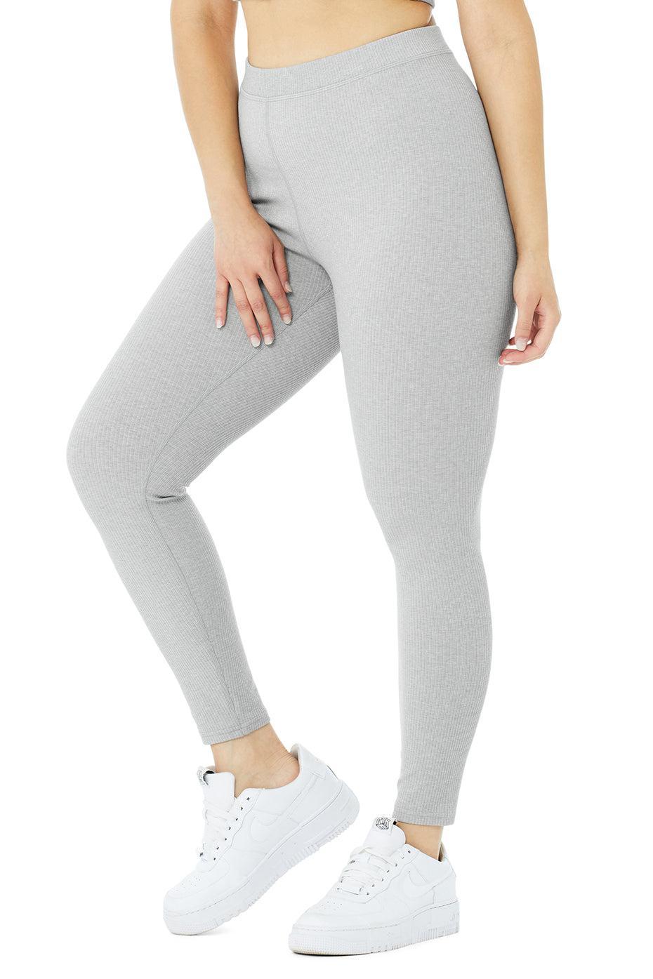 Ribbed High-Waist 7/8 Blissful Legging - Athletic Heather Grey Female Product Image