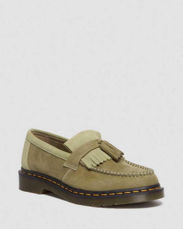 Adrian Tumbled Nubuck Leather Tassel Loafers Product Image