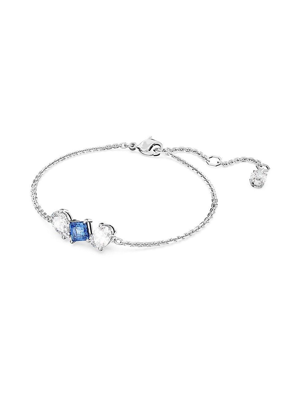 Womens Mesmera Rhodium-Plated & Crystal Mixed Cuts Bracelet Product Image