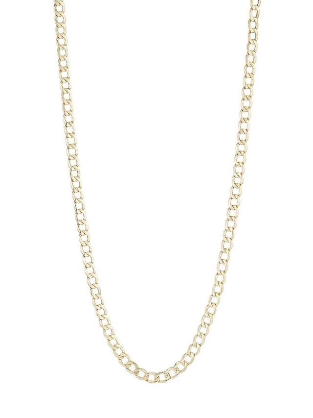 Mens 14K Gold Curb Chain Necklace Product Image