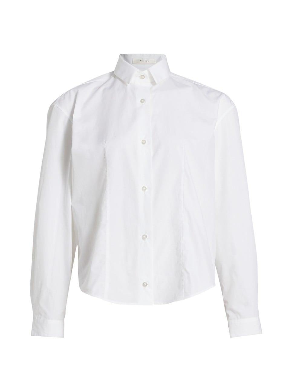 The Row Baltica Shirt in White - White. Size 8 (also in 4). Product Image