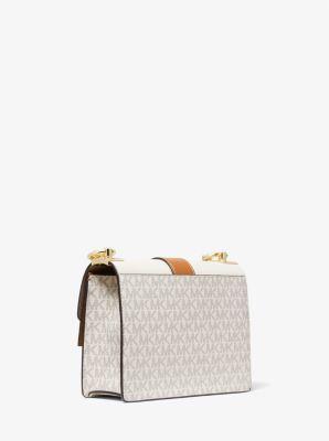 Greenwich Small Color-Block Logo and Saffiano Leather Crossbody Bag Product Image