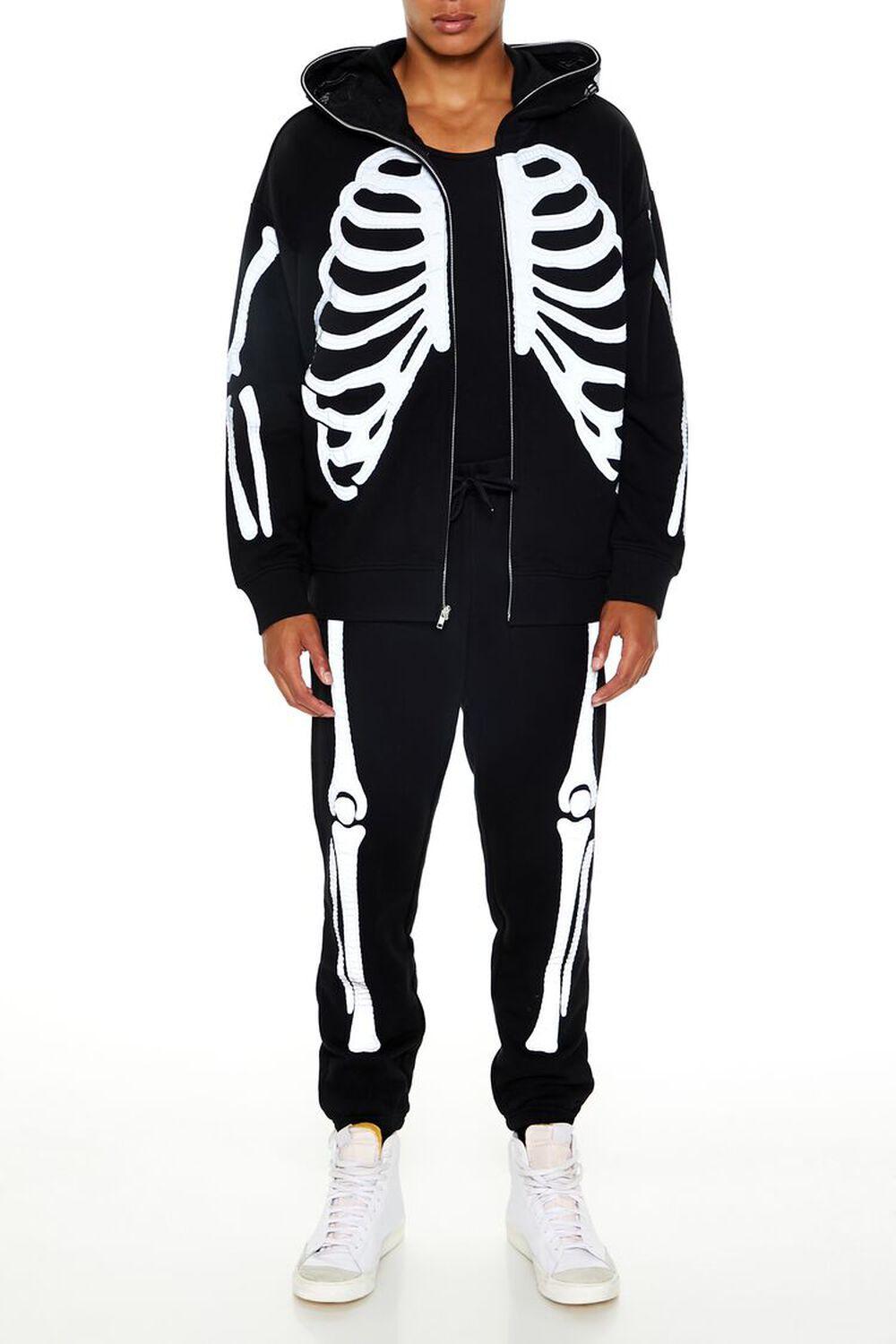 Reflective Skeleton Zip-Up Hoodie | Forever 21 Product Image