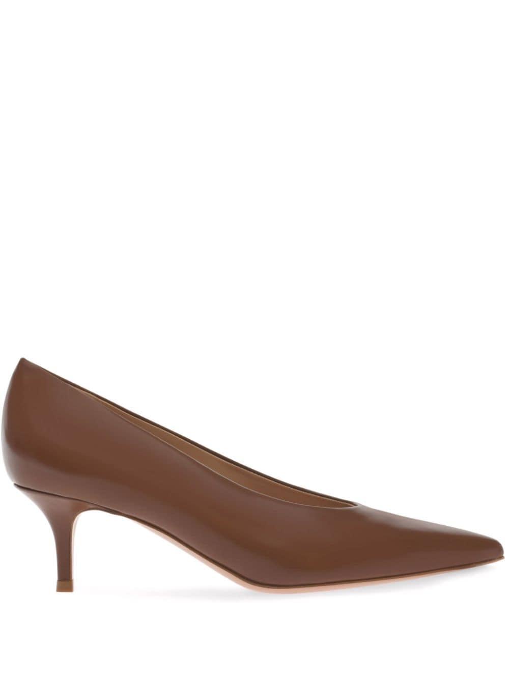 Tokio Calfskin Kitten-heel Pumps In Brown Product Image