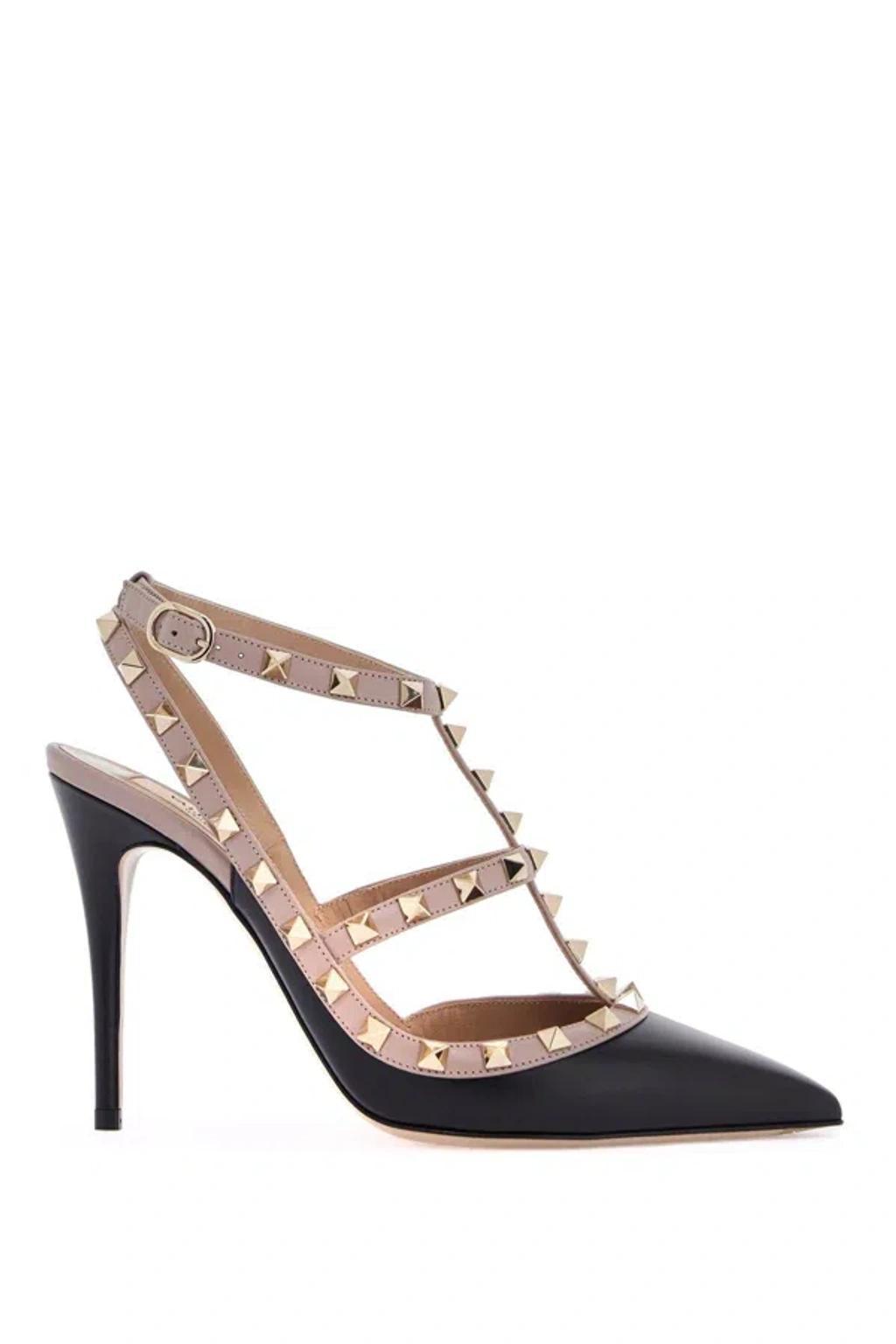 VALENTINO GARAVANI Rockstud Slingback In Black Product Image