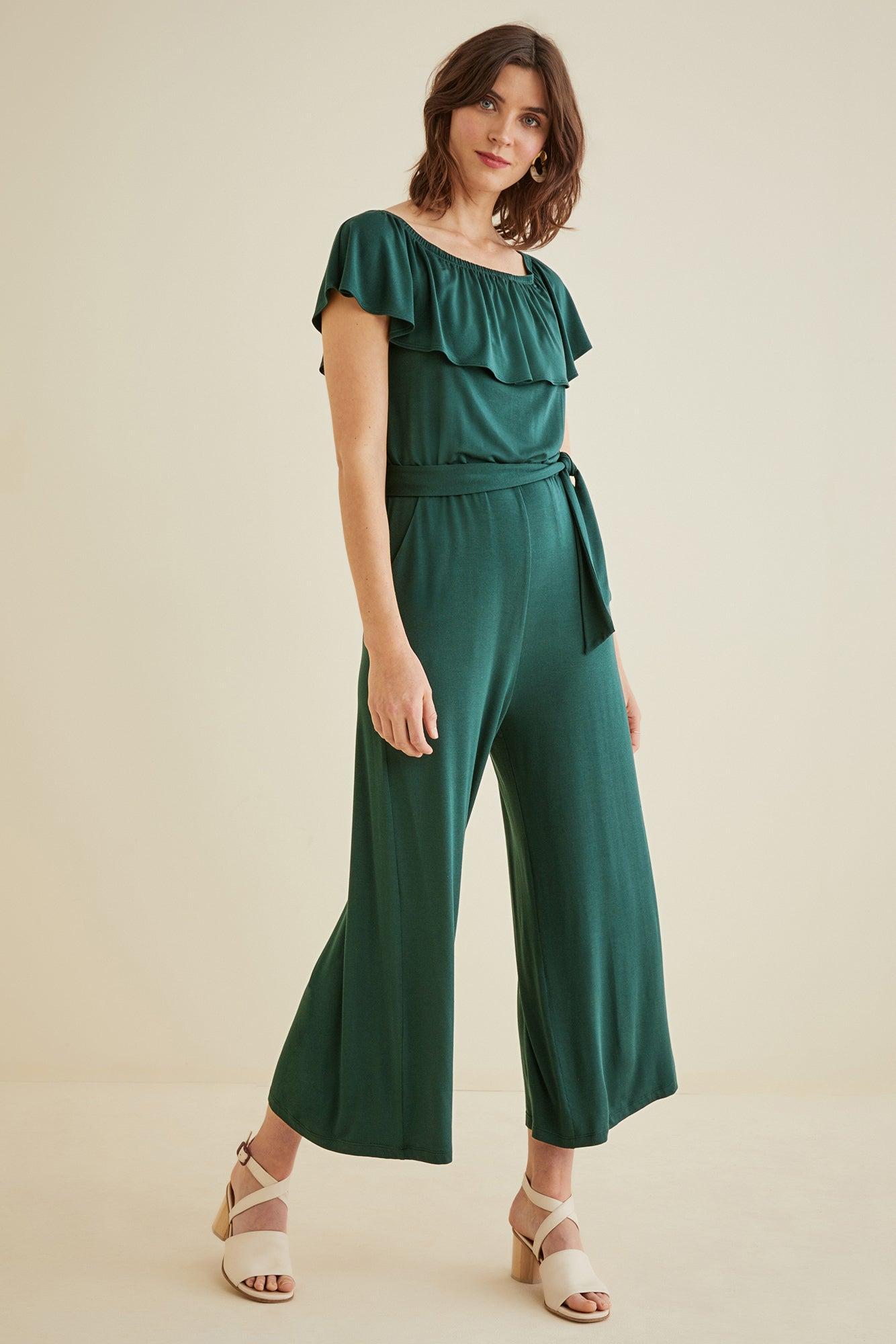 Aki Jumpsuit - Emerald Green - ReAmour Product Image