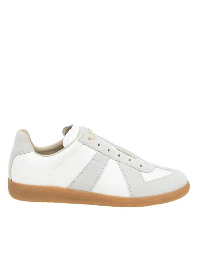 Suede And Fabric Sneakers In White Product Image