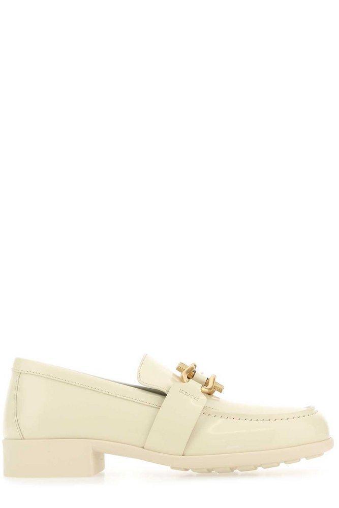 Square Toe Loafers In White Product Image