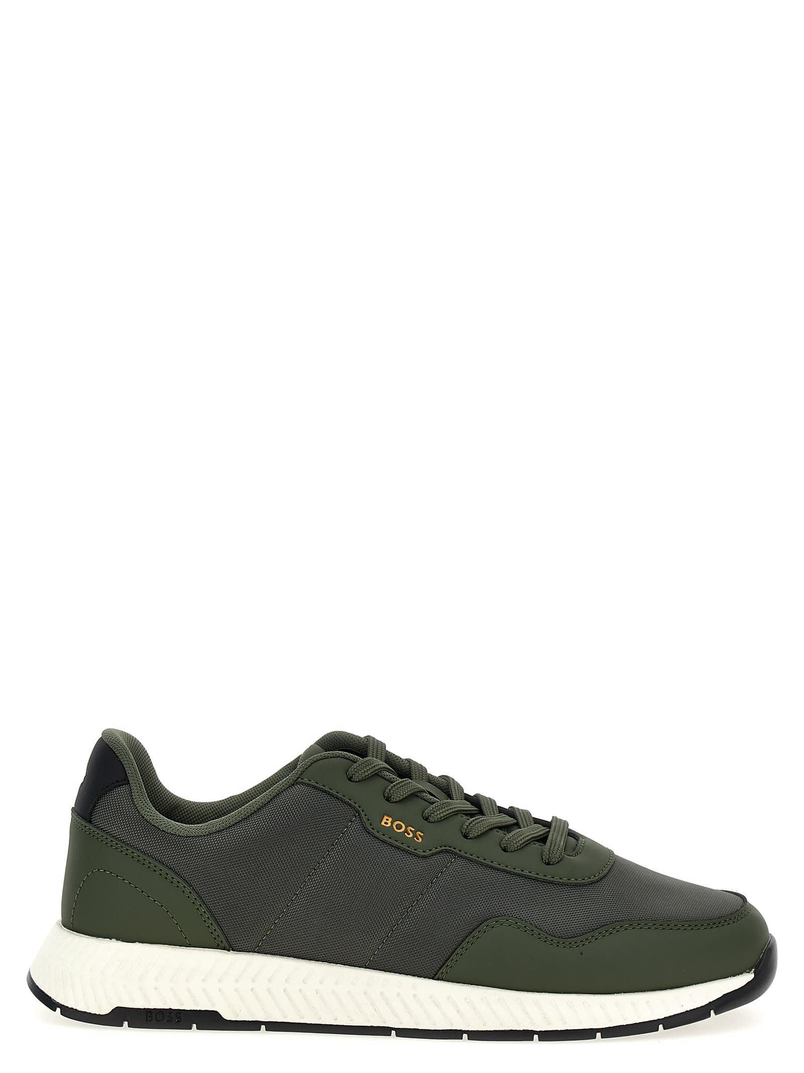 HUGO BOSS Titanium Sneakers In Green Product Image