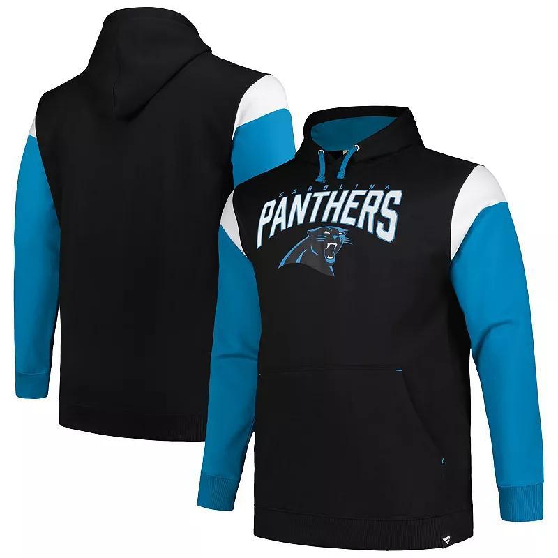 Mens Profile Carolina Panthers Big & Tall Trench Battle Pullover Hoodie Product Image