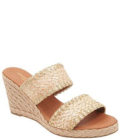 Andre Assous Nolita Raffia Espadrille Wedge Sandals Product Image