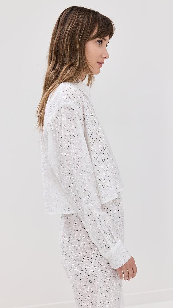 SPRWMN Cropped Button Up Shirt | Shopbop Product Image