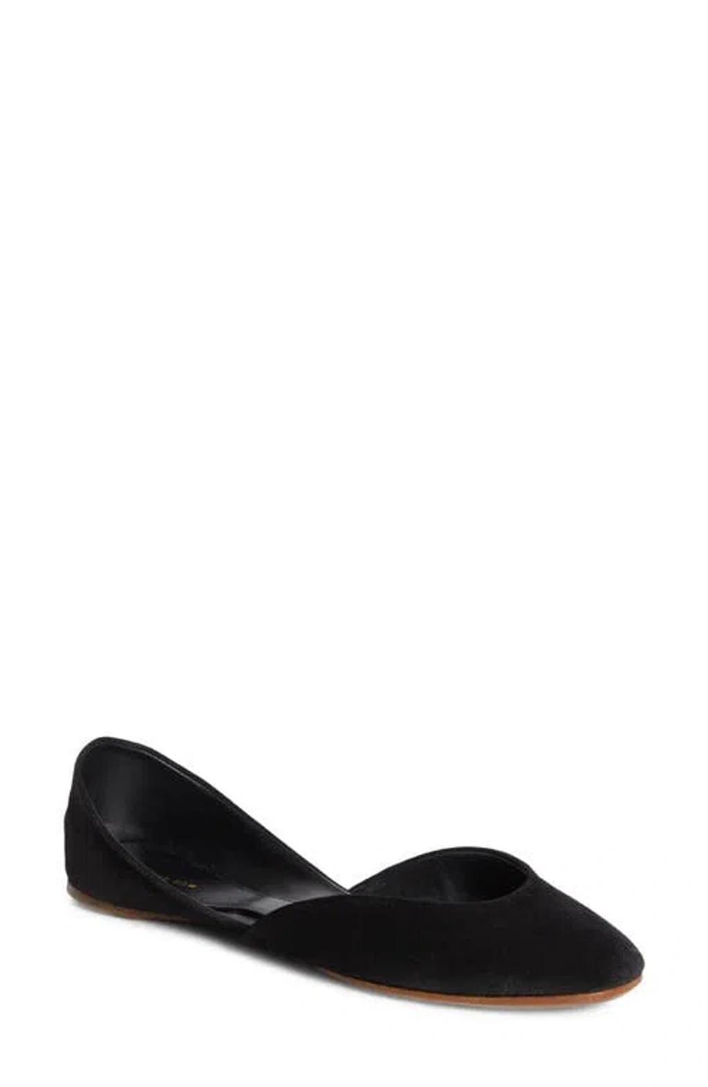 Suede Gemma Ballet Flats In Black Product Image