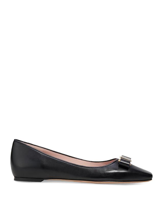 Womens Bowdie Leather Ballet Flats Product Image