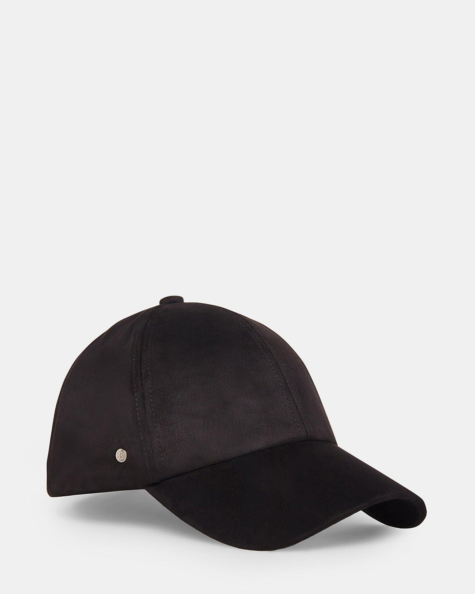 FAUX SUEDE BASEBALL CAP BLACK Female Product Image